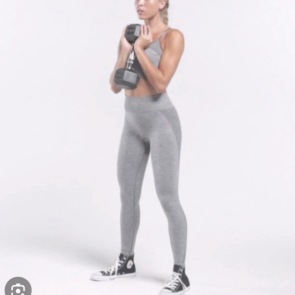 NWOT Gymshark Flex High Waisted Leggings in Heather Grey Size Small - Picture 2 of 4